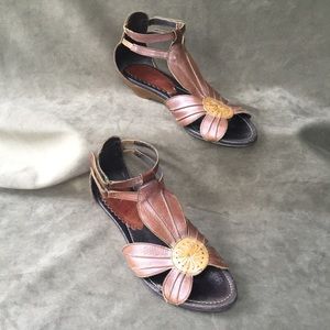 PIKOLINOS Floral Open Toe Wedge Sandal
